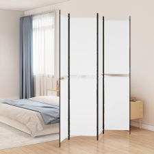 vidaXL 4 paneles fehér szövet térelválasztó 200x220 cm bútor