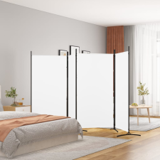 vidaXL 4 paneles fehér szövet térelválasztó 346x180 cm bútor