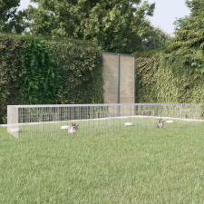 vidaXL 4 paneles horganyzott vas nyúlketrec 433x109x54 cm ketrec, szállítóbox rágcsálóknak