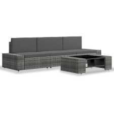 vidaXL 4 részes szürke polyrattan kerti ülőgarnitúra (3054601) kerti bútor