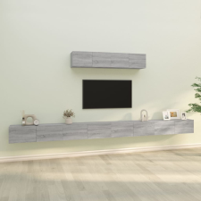 vidaXL 4-részes szürke sonoma színű szerelt fa TV-szekrényszett bútor