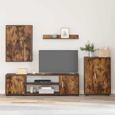 vidaXL 4 részes TV szekrény szett 4 pcs Füstölt tölgy Faanyag bútor