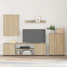 vidaXL 4 részes TV szekrény szett 4 pcs sonoma tölgy Faanyag bútor