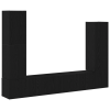 vidaXL 4 részes tv szekrény szett falra szerelhető fekete tölgy melamin (3333060)