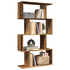 vidaXL 4 szintes antik fa színű fa elválasztó könyvespolc 70x24x129 cm bútor