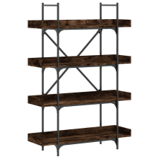 vidaXL 4 szintes füstös tölgy szerelt fa könyvespolc 100x33x145,5 cm (837694) bútor