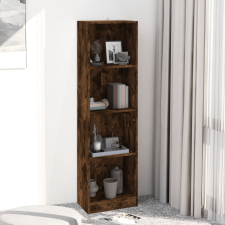 vidaXL 4-szintes füstös tölgyszínű fa könyvszekrény 40 x 24 x 143 cm bútor