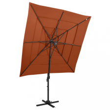 vidaXL 4 szintes terrakotta napernyő alumíniumrúddal 250 x 250 cm kerti bútor