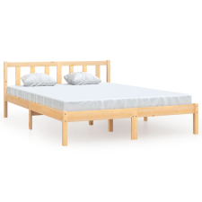 vidaXL 4FT6 Double tömör fenyőfa ágykeret 135 x 190 cm (810057) ágy és ágykellék