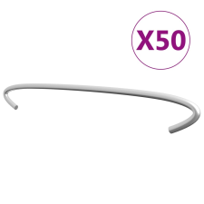 vidaXL 50 db horganyzott acél gabionhorog 40 cm kerti dekoráció