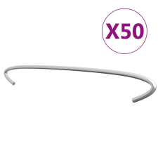 vidaXL 50 db horganyzott acél gabionhorog 50 cm kerti dekoráció