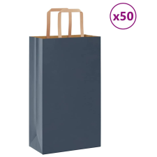 vidaXL 50 db kék kraft papírzacskók fogantyúkkal 21x11x36 cm ajándéktasak