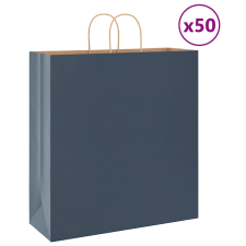 vidaXL 50 db kék kraft papírzacskók fogantyúkkal 45x17x48 cm ajándéktasak
