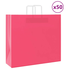 vidaXL 50 db rózsaszín kraft papírzacskók fogantyúkkal 54x15x49 cm ajándéktasak