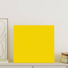 vidaXL 50 db sárga kraft papírzacskók fogantyúkkal 54x15x49 cm ajándéktasak