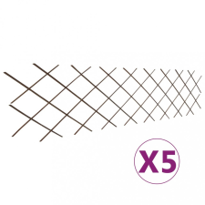 vidaXL 5 darab rácsos fűzfa kerítés 180 x 60 cm kerti dekoráció