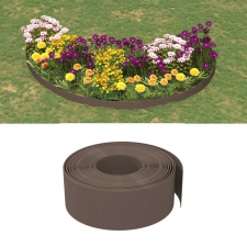 vidaXL 5 db barna polietilén kerti szegély 10 m x 20 cm kerti dekoráció