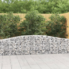 vidaXL 5 db íves horganyzott vas gabion kosár 400x30x60/80 cm bútor