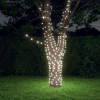 vidaXL 5 db napelemes 200 LED-es hideg fehér kül-/beltéri fényfüzér