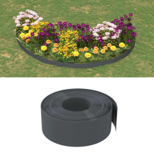 vidaXL 5 db szürke polietilén kerti szegély 10 m x 20 cm kerti dekoráció