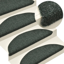 vidaXL 5 db zöld tűlyukasztott öntapadó lépcsőszőnyeg 56 x 17 x 3 cm lakástextília