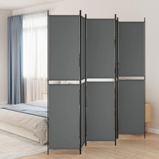 vidaXL 5 paneles antracitszürke szövet térelválasztó 250 x 220 cm bútor