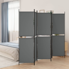 vidaXL 5 paneles antracitszürke szövet térelválasztó 250x200 cm bútor