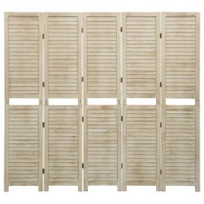 vidaXL 5 paneles tömör császárfa paraván 175 x 165 cm (338580) bútor