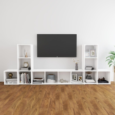 vidaXL 5 részes fehér forgácslap TV-szekrényszett bútor