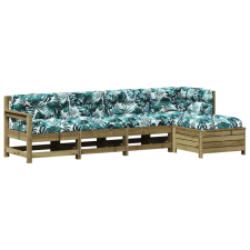 vidaXL 5 részes impregnált fenyőfa kerti ülőgarnitúra párnával (3250851) kerti bútor