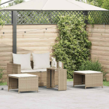 vidaXL 5 részes polyrattan kerti kanapé garnitúra párnákkal stackable (4104167) kerti bútor