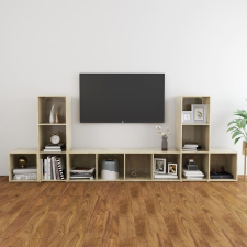 vidaXL 5 részes sonoma-tölgyszínű forgácslap TV-szekrényszett bútor