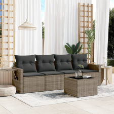 vidaXL 5 részes szürke polyrattan kerti ülőgarnitúra párnákkal kerti bútor