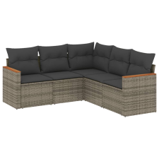vidaXL 5 részes szürke polyrattan kerti ülőgarnitúra párnákkal (3225962) kerti bútor