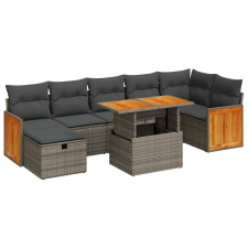 vidaXL 5 részes szürke polyrattan kerti ülőgarnitúra párnákkal (3328166) kerti bútor