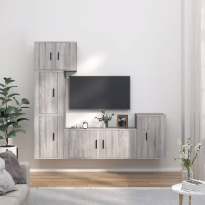 vidaXL 5 részes szürke sonoma színű szerelt fa TV-szekrényszett bútor