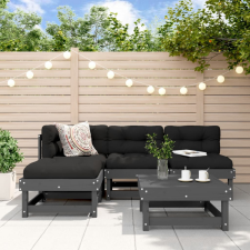 vidaXL 5 részes szürke tömör fenyőfa kerti ülőgarnitúra kerti bútor