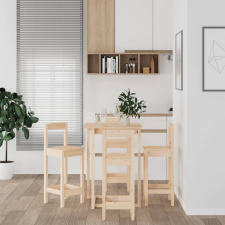 vidaXL 5 részes tömör fenyőfa bárszett bútor