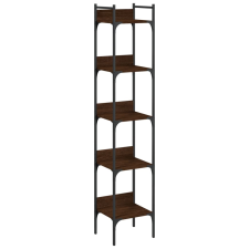 vidaXL 5 szintes barna tölgy színű szerelt fa könyvespolc 35x30x174 cm (838857) bútor