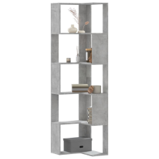 vidaXL 5 szintes betonszürke szerelt fa sarok könyvespolc 50x50x179 cm bútor
