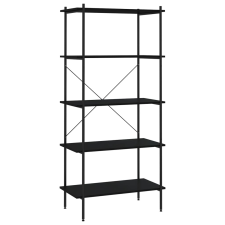 vidaXL 5 szintes polcrendszer fekete 80x40x163 cm (336347) bútor