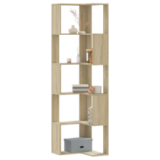 vidaXL 5 szintes sonoma tölgy szerelt fa sarok könyvespolc 50x50x179cm bútor