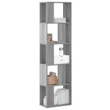 vidaXL 5 szintes szürke sonoma szerelt fa könyvespolc 45x23,5x162,5 cm bútor