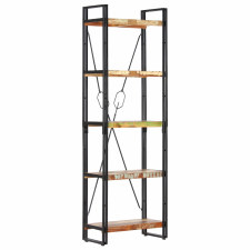 vidaXL 5 szintes tömör újrahasznosított fa könyvespolc 60x30x180 cm bútor