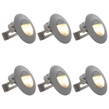 vidaXL 6 darab kör alakú ezüst kültéri LED falilámpa 5 W kültéri világítás