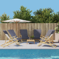 vidaXL 6 db antracitszürke 400 gsm szövet strandtörölköző 60 x 135 cm vizes játék