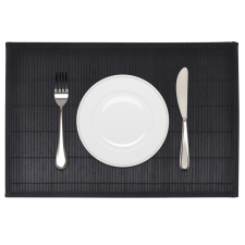 vidaXL 6 db bambusz alátét 30 x 45 cm fekete lakástextília
