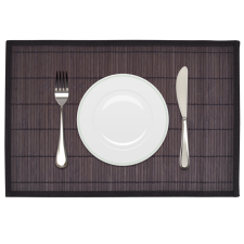 vidaXL 6 db bambusz alátét 30 x 45 cm sötétbarna lakástextília