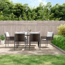 vidaXL 6 db barna polyrattan kerti szék párnával 54x61x83 cm kerti bútor