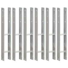 vidaXL 6 db ezüstszínű horganyzott acél kerítéshorgony 8 x 6 x 60 cm barkácsolás, csiszolás, rögzítés